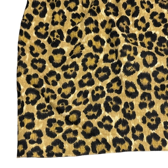 Lauren Ralph Lauren linen blend leopard print button down skirt - Picture 4 of 7